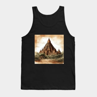 Historical illustration of Bagan, Myanmar Tank Top